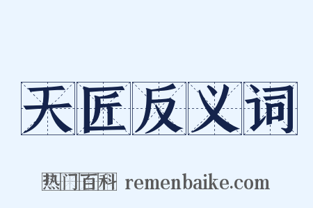 天匠反义词是什么意思的图片